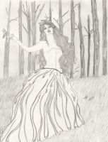 Butterfly Queen in the dark forest